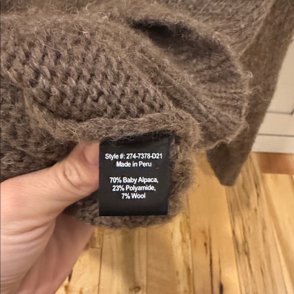 Jenni Kayne Alpaca Cocoon Crewneck Cocoa Brown XS - Picture 6 of 6